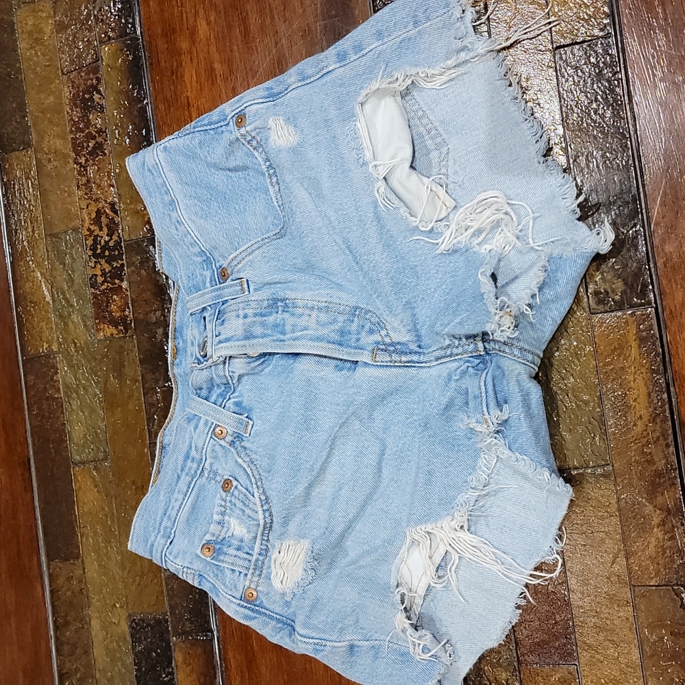 Levi Strauss Ripped Jean Shorts
